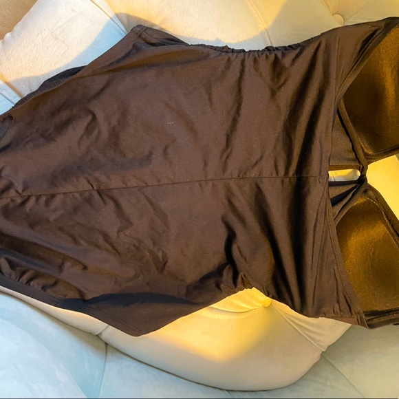 One piece black rushed bathing suit - Picture 6 of 10